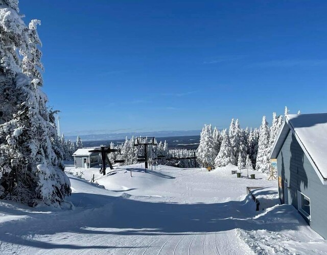 Snowmobiling adventure: Discovering breathtaking views of Massif du Sud